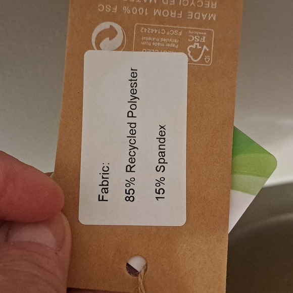 Berlook Green & White Floral Print String Bikini Recycled Material - Picture 7 of 8